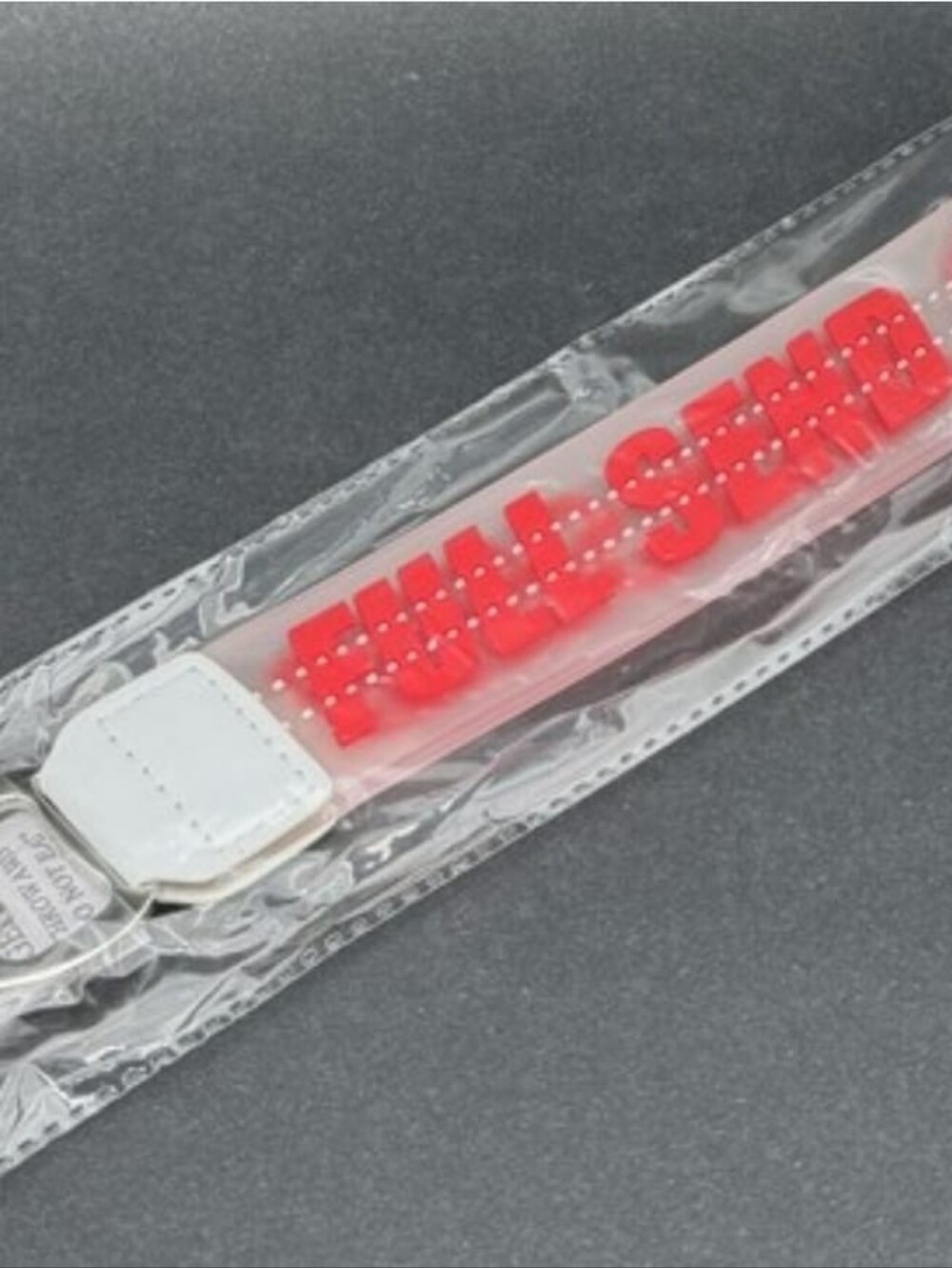 FULL SEND KEYCHAIN CLIP SHORT LANYARD CANOPENER 11" NEW RED EMBOSSED VINYL LOGO